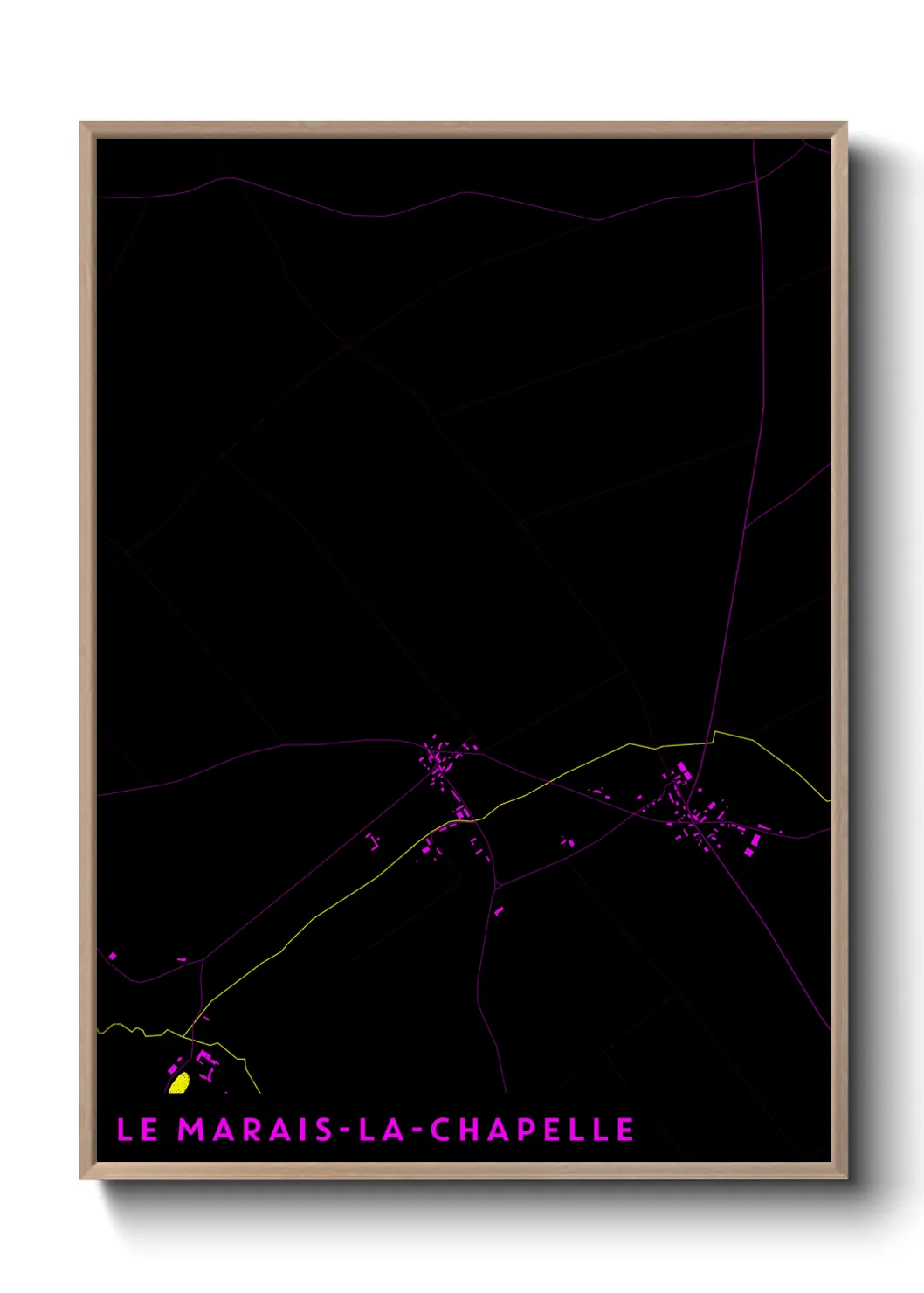 Une affiche de carte sur Le Marais-la-Chapelle