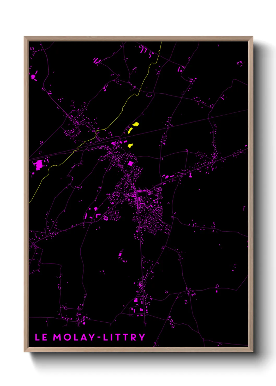 Une affiche de carte sur Le Molay-Littry