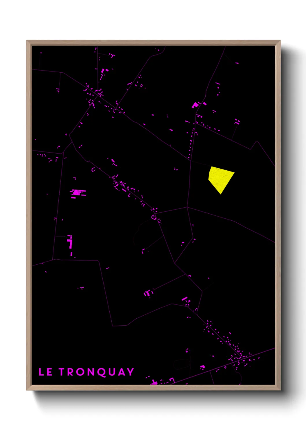 Une affiche de carte sur Le Tronquay