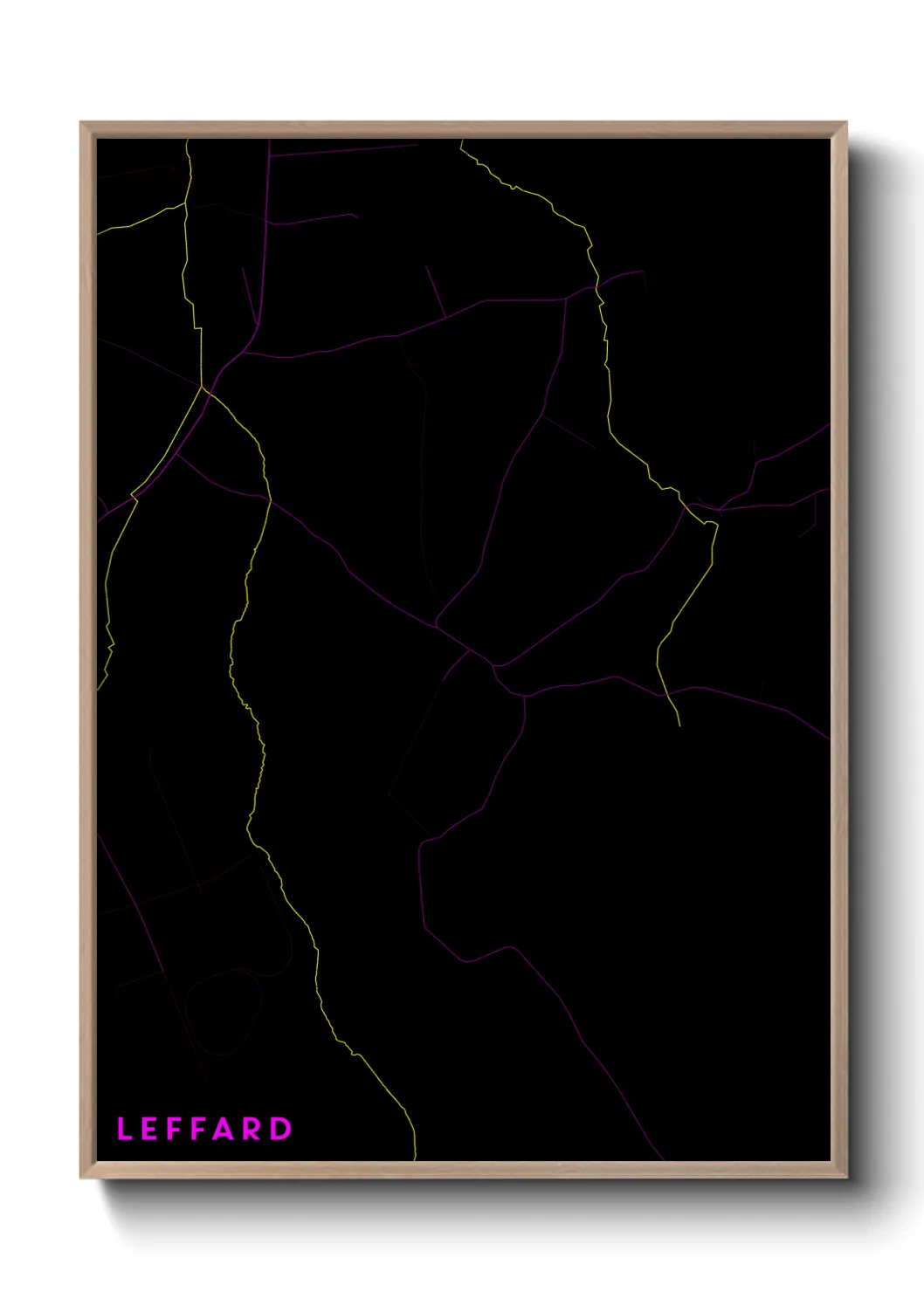 Une affiche de carte sur Leffard