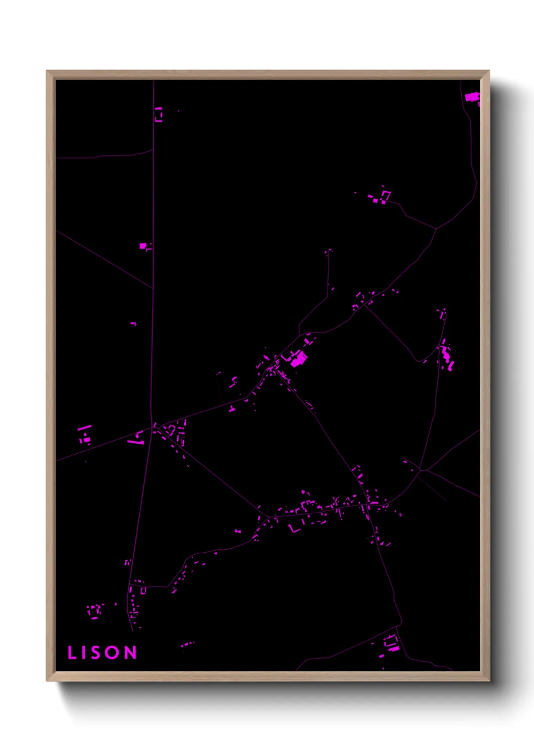 Une affiche de carte sur Lison