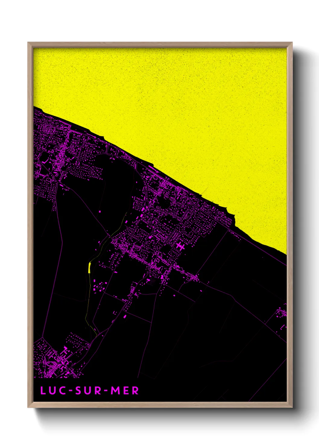 Une affiche de carte sur Luc-sur-Mer