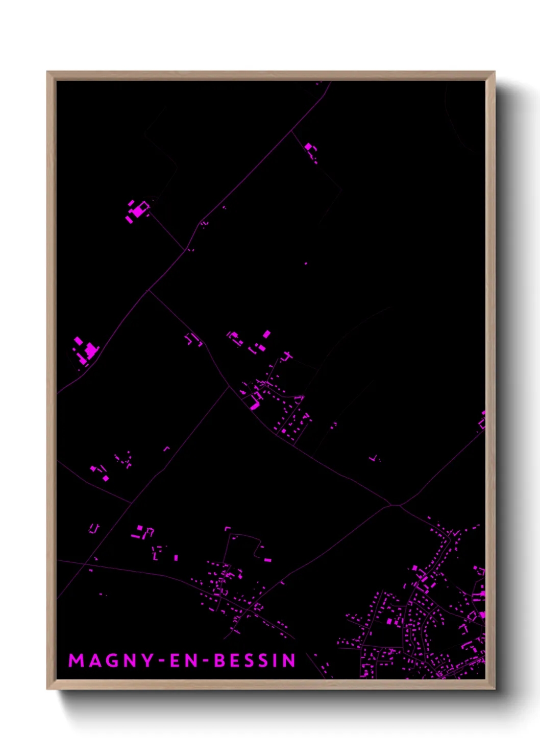 Une affiche de carte sur Magny-en-Bessin