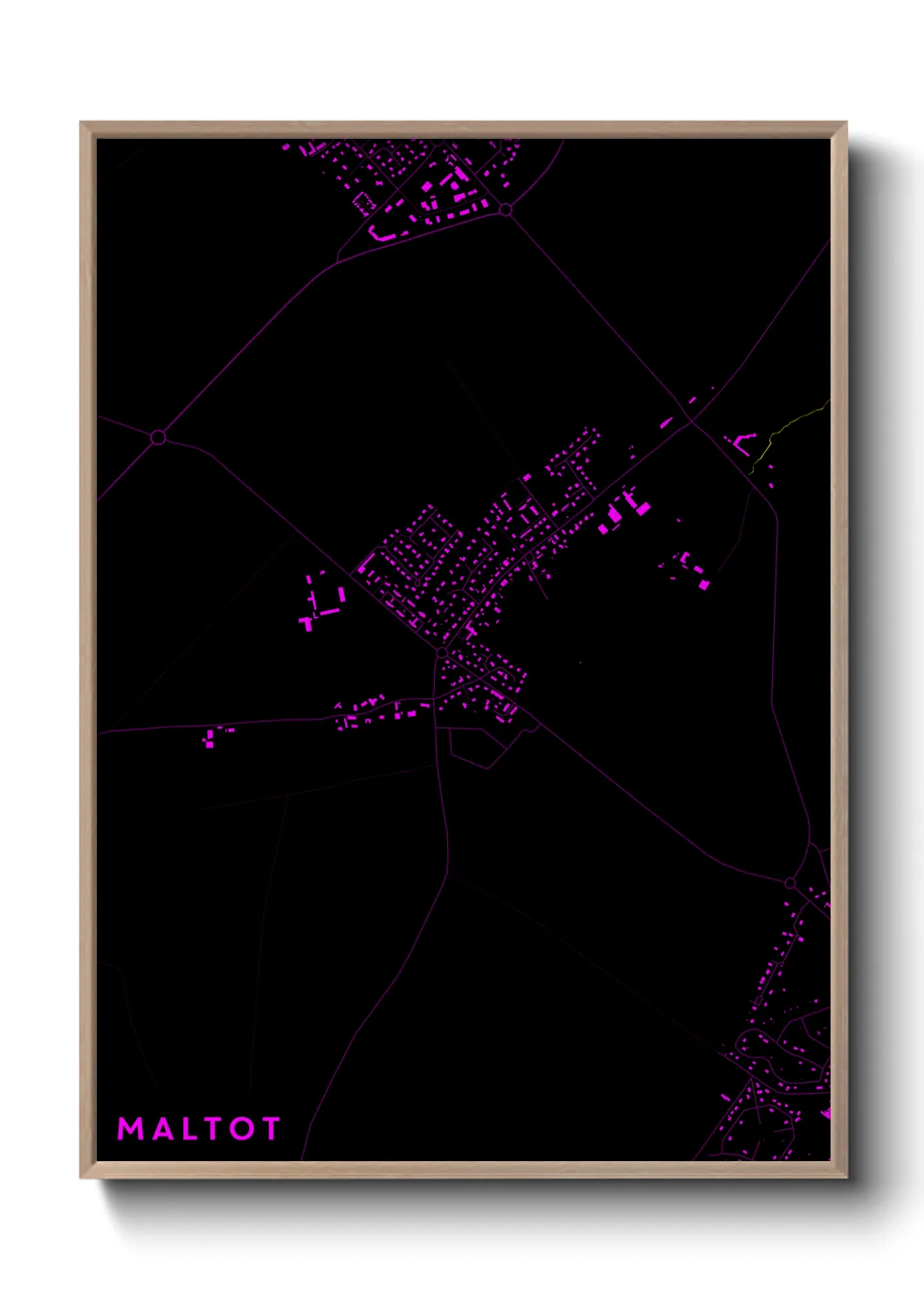 Une affiche de carte sur Maltot