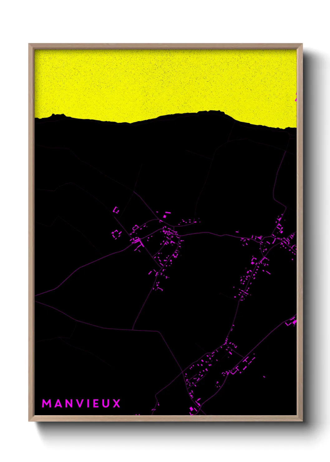 Une affiche de carte sur Manvieux