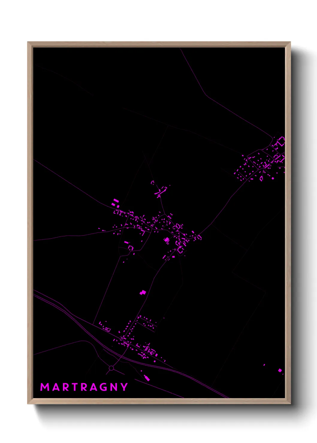 Une affiche de carte sur Martragny