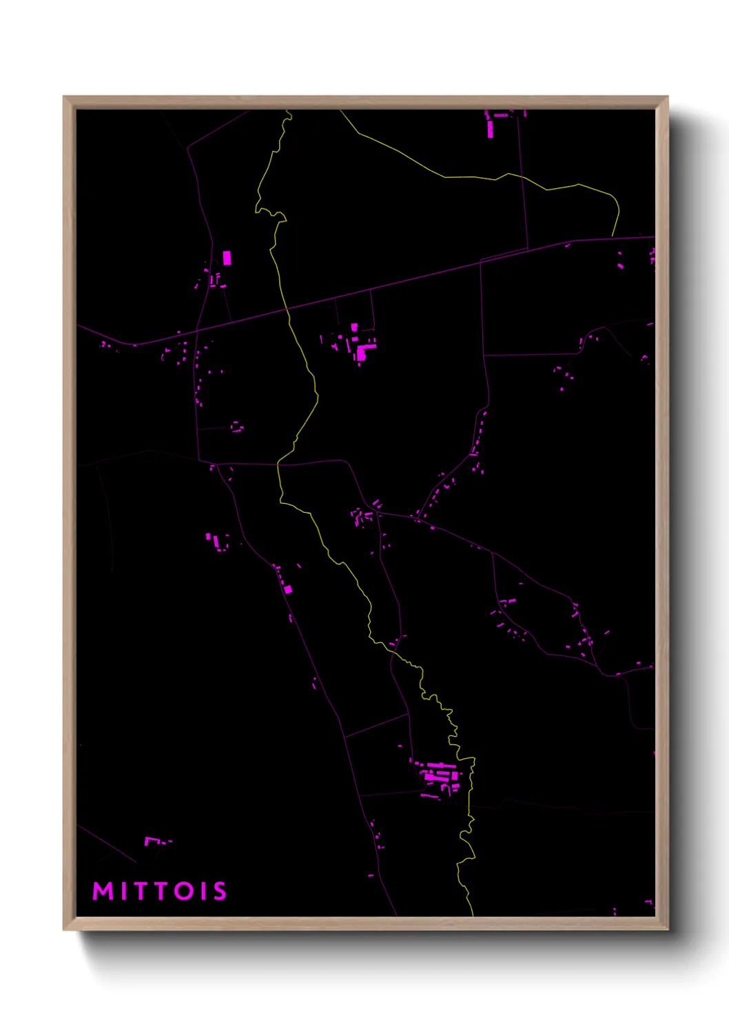 Une affiche de carte sur Mittois