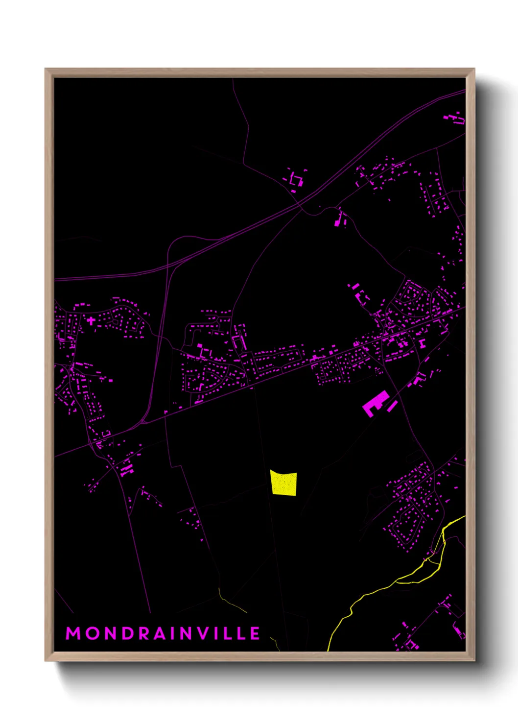 Une affiche de carte sur Mondrainville
