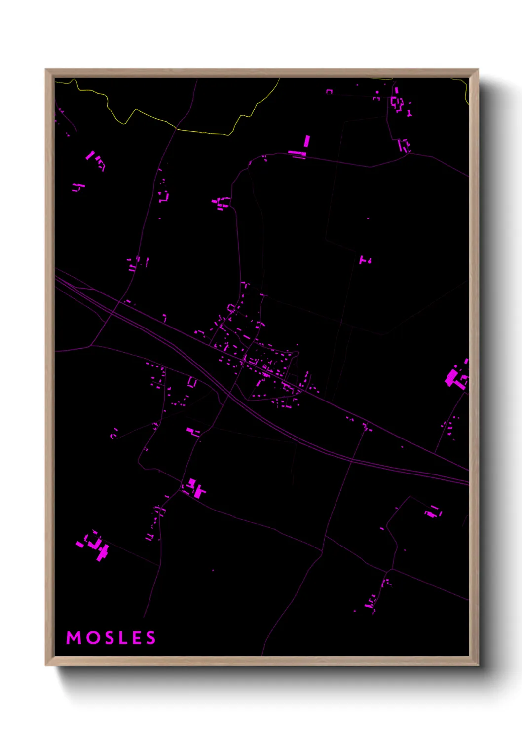 Une affiche de carte sur Mosles