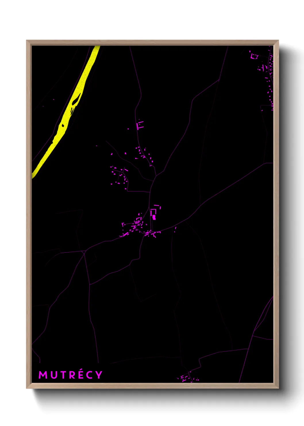 Une affiche de carte sur Mutrécy