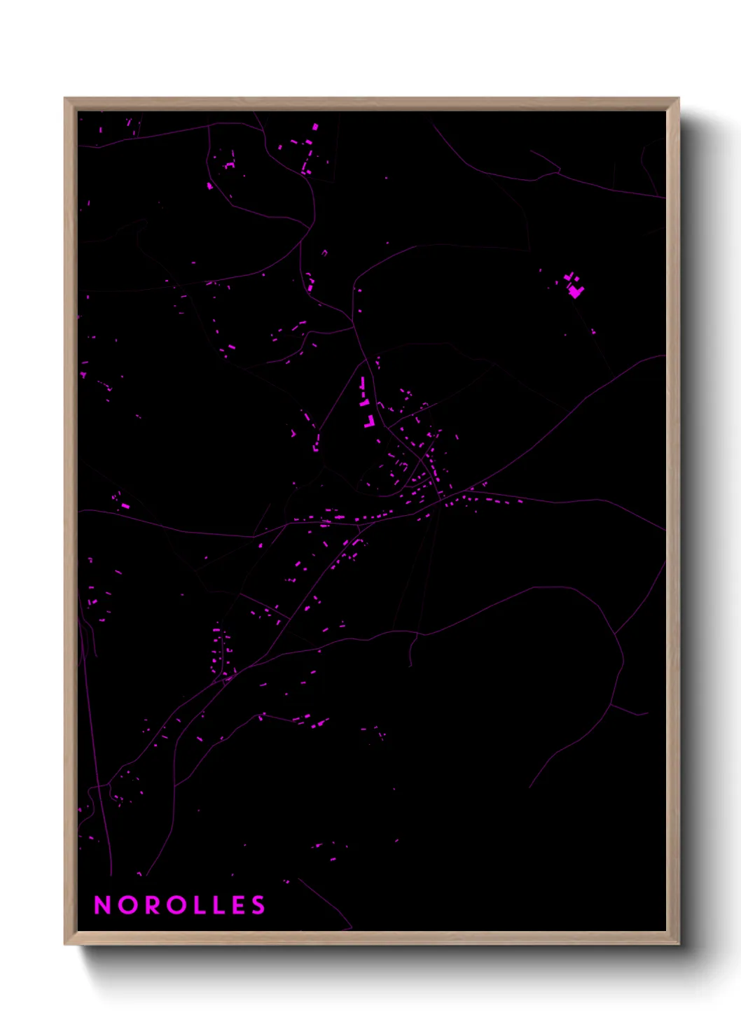 Une affiche de carte sur Norolles