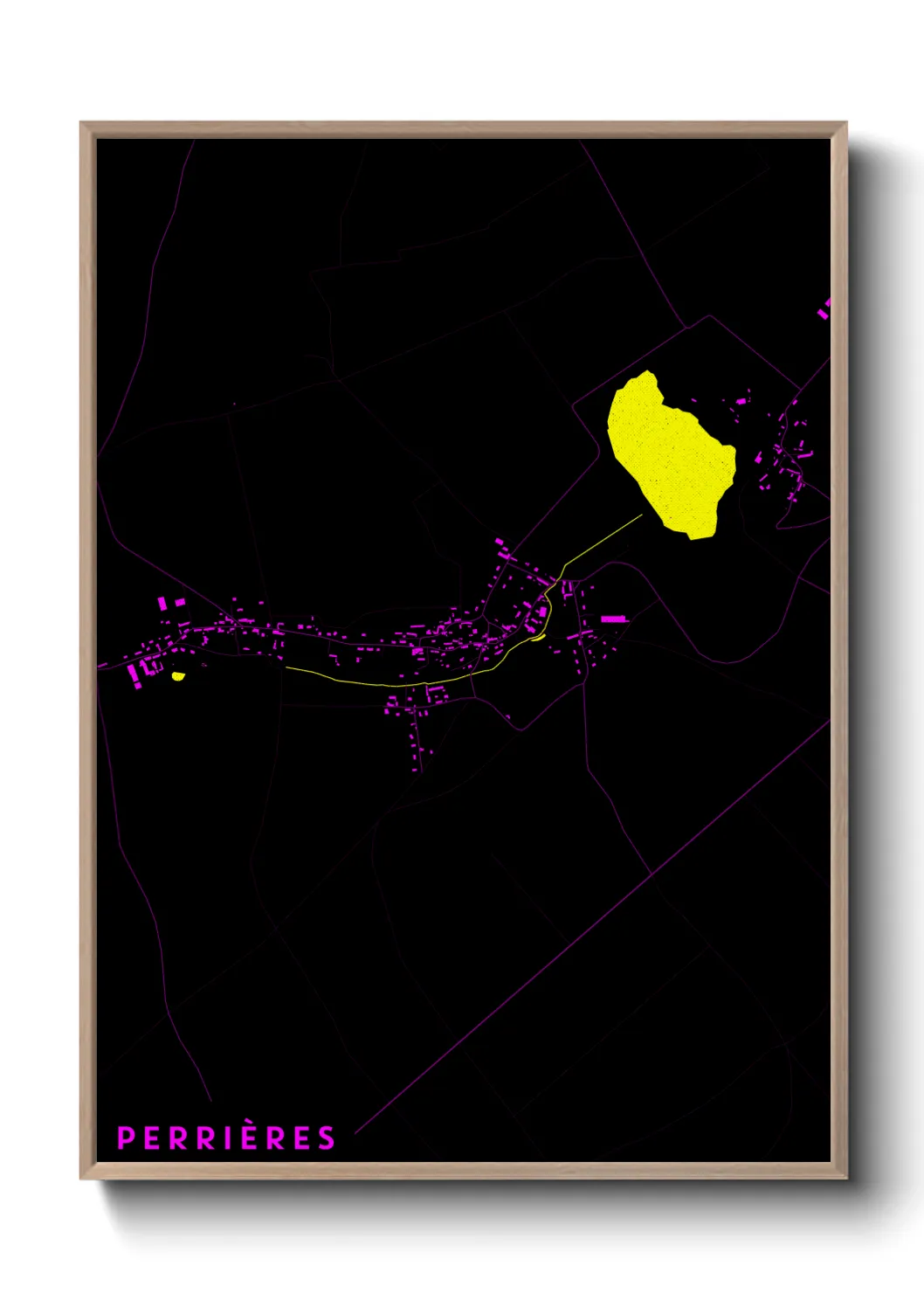 Une affiche de carte sur Perrières