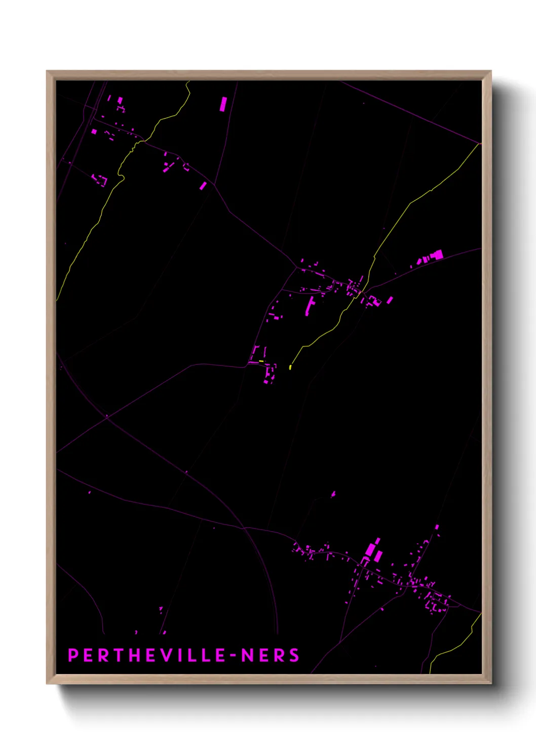 Une affiche de carte sur Pertheville-Ners