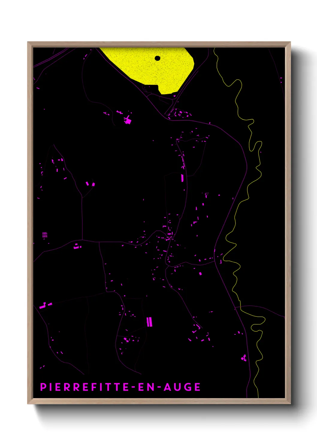 Une affiche de carte sur Pierrefitte-en-Auge