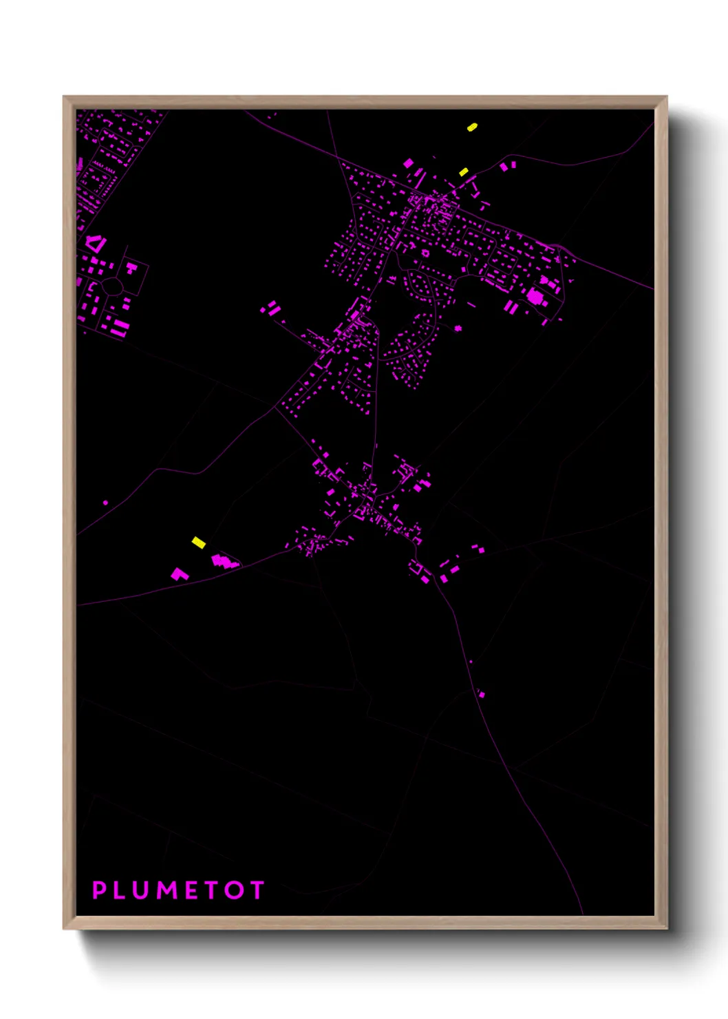 Une affiche de carte sur Plumetot