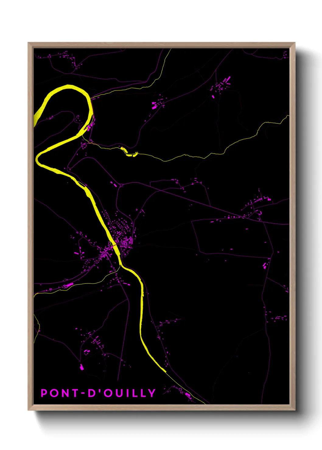 Une affiche de carte sur Pont-d'Ouilly