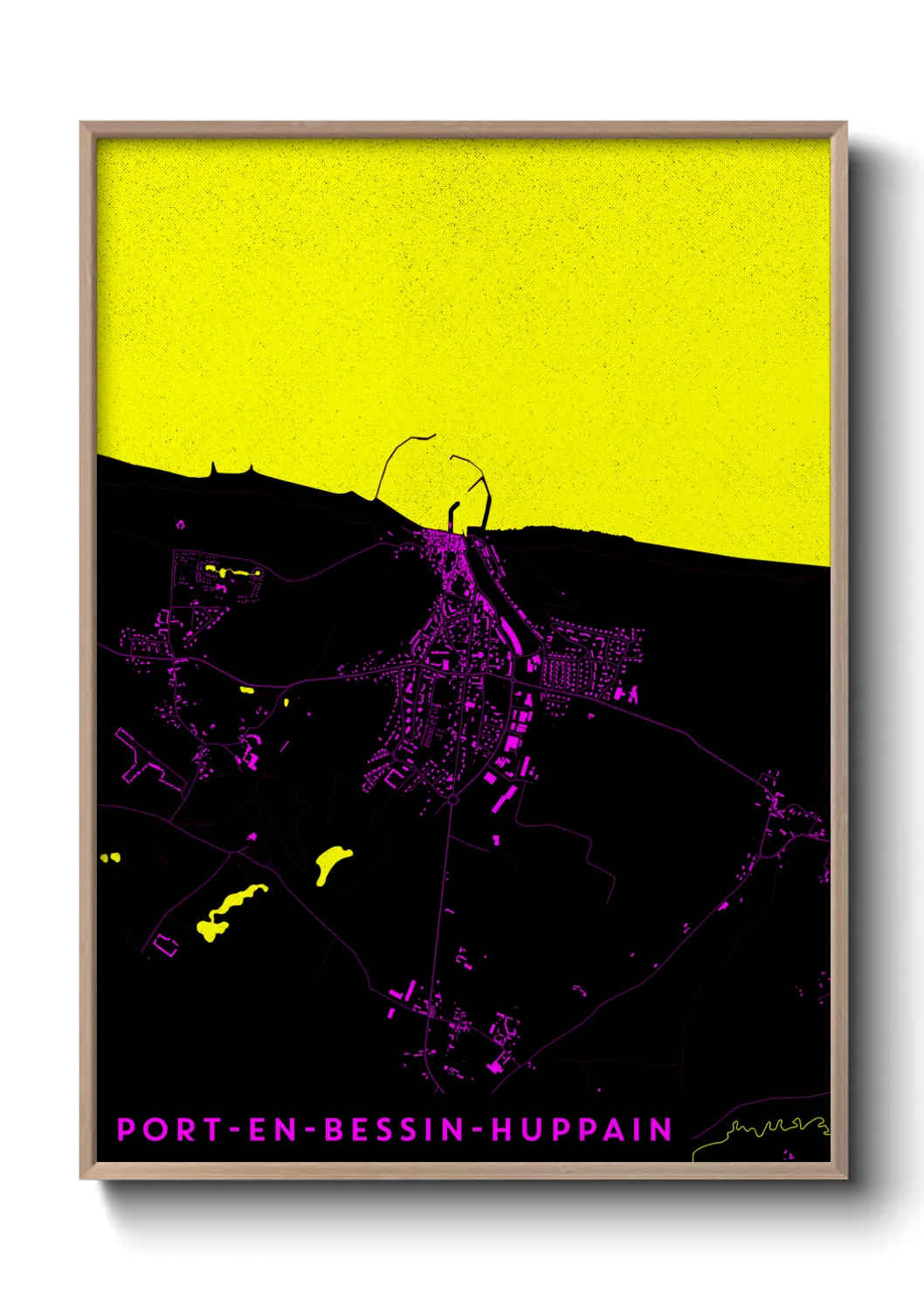 Un poster cartePort-en-Bessin-Huppain