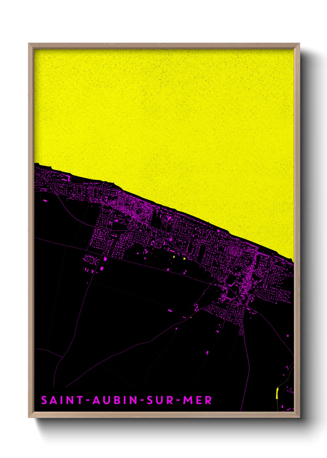 Un poster carteSaint-Aubin-sur-Mer