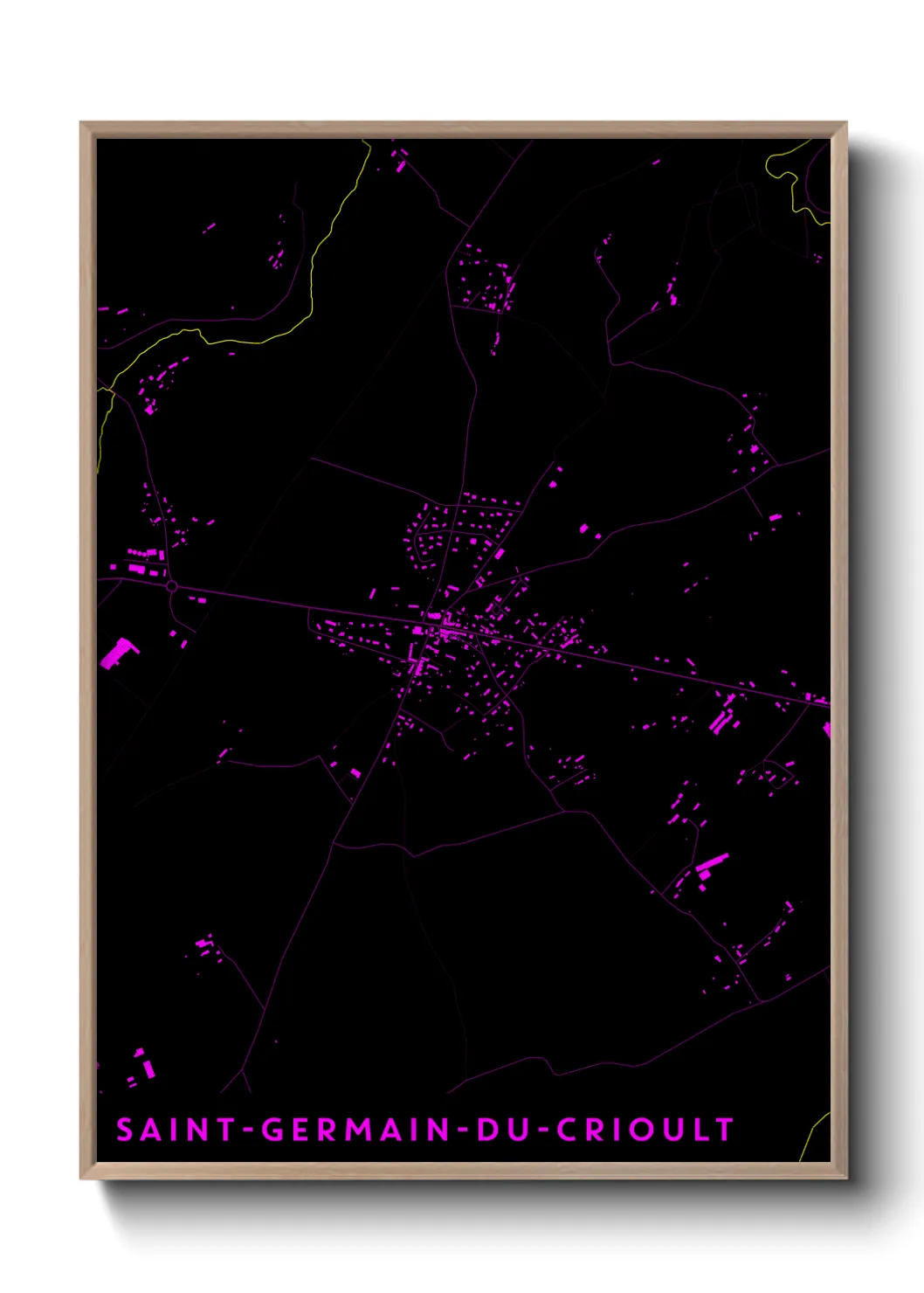 Une affiche de carte sur Saint-Germain-du-Crioult