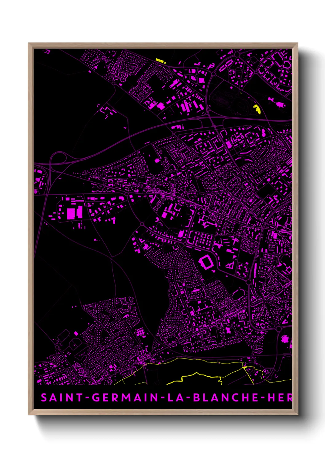 Un poster carteSaint-Germain-la-Blanche-Herbe