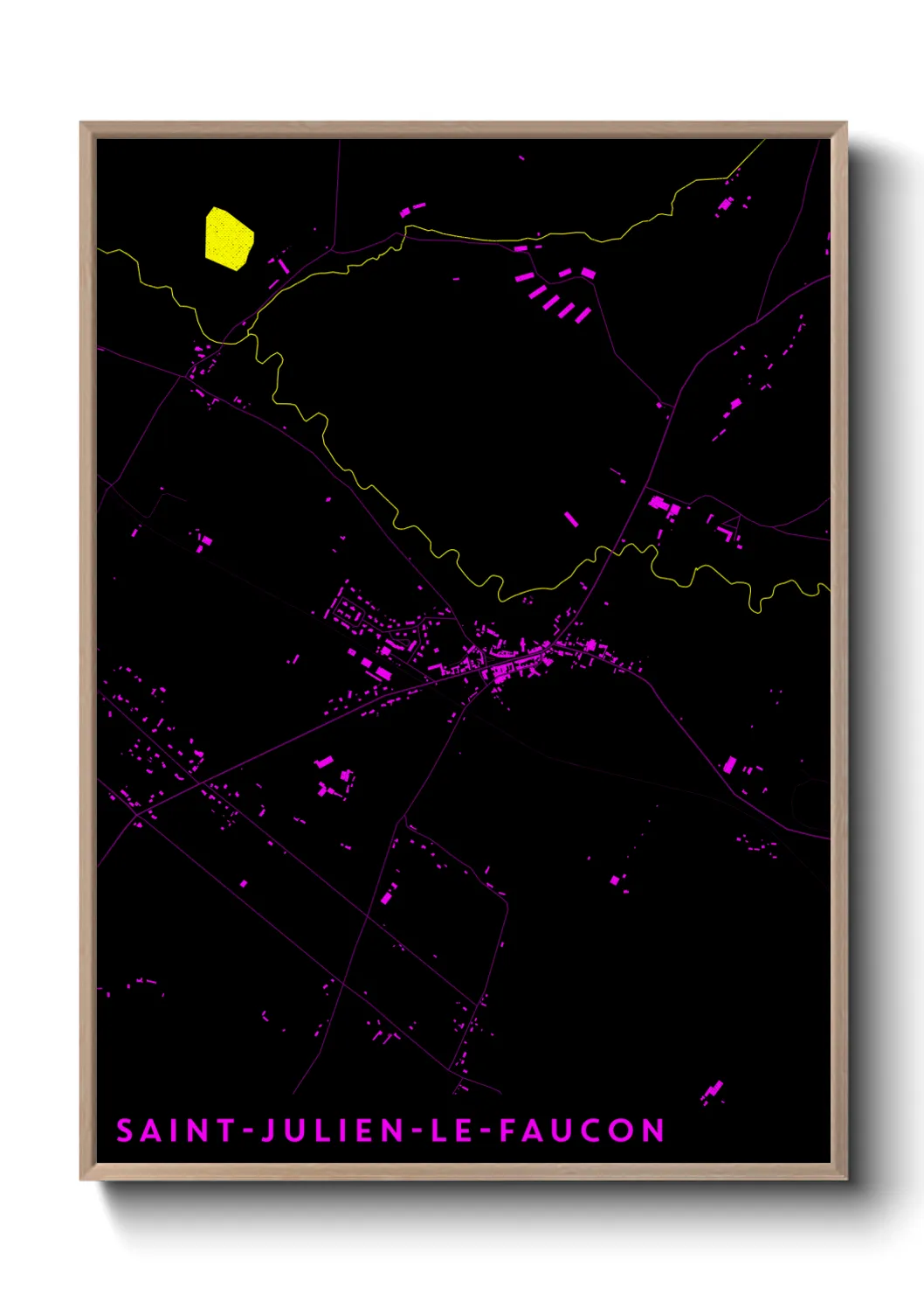 Un poster carteSaint-Julien-le-Faucon