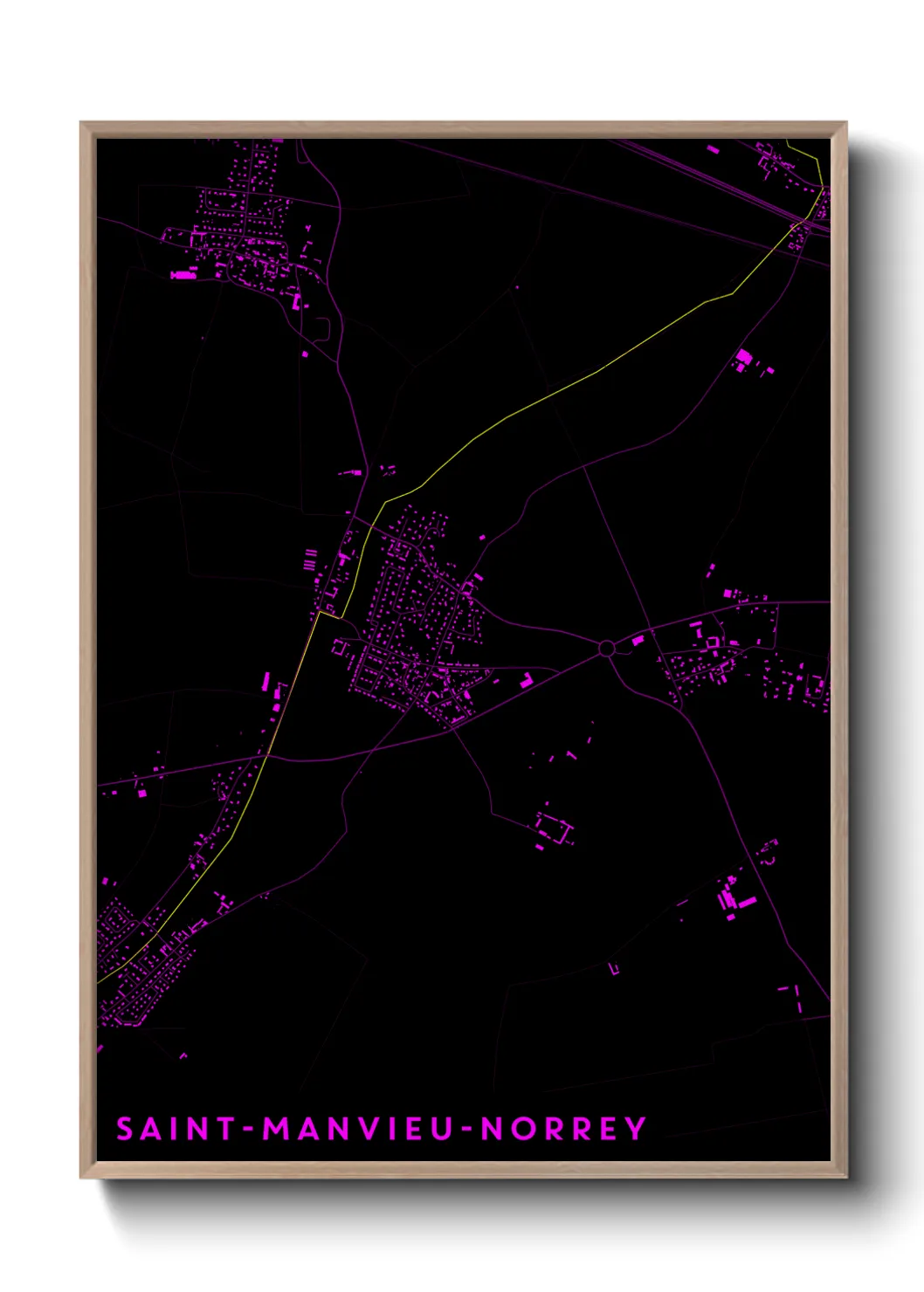 Un poster carteSaint-Manvieu-Norrey