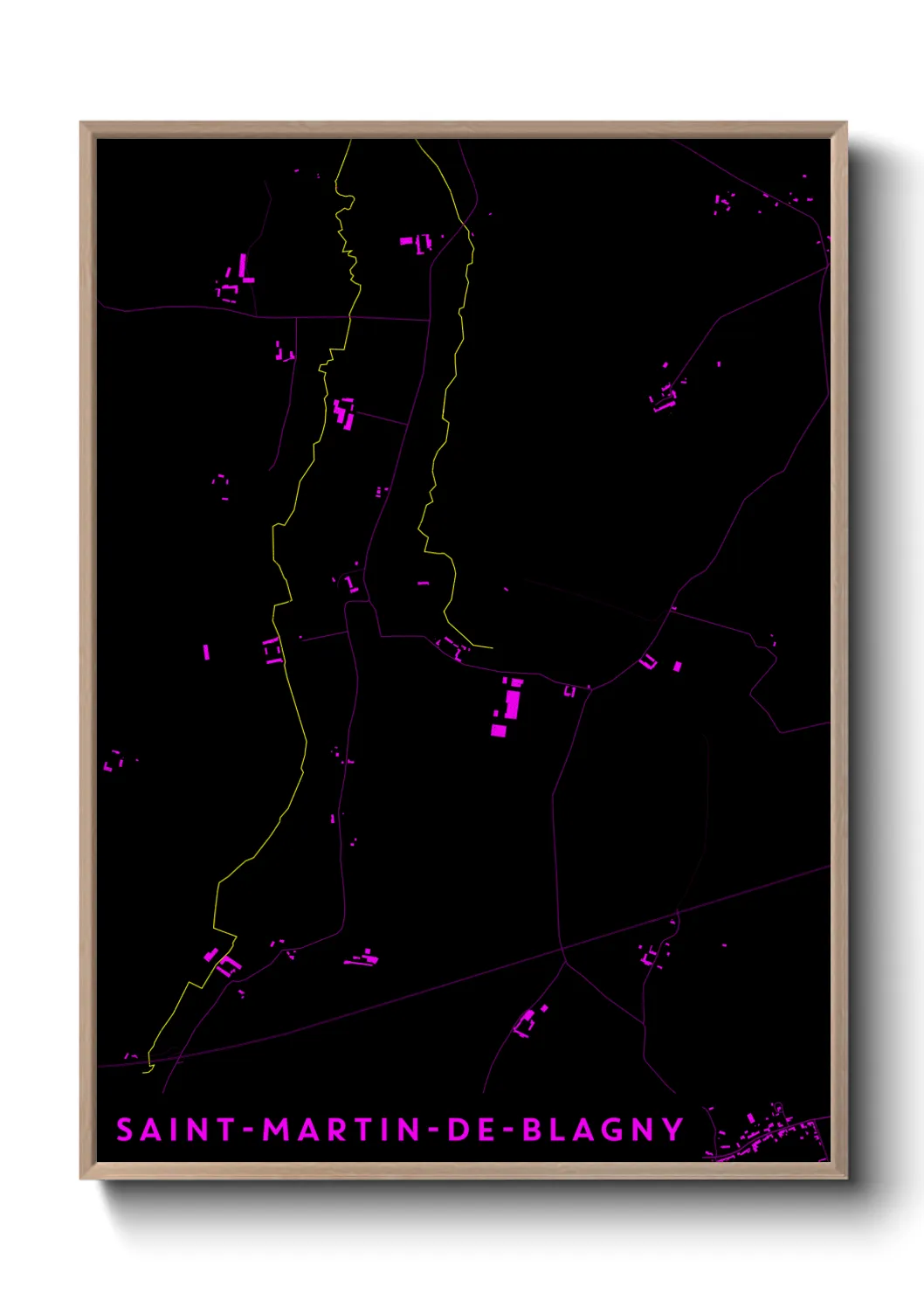 Un poster carteSaint-Martin-de-Blagny