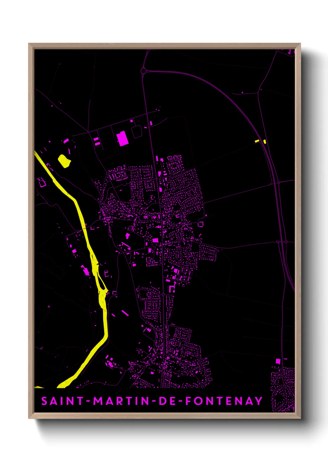 Un poster carteSaint-Martin-de-Fontenay