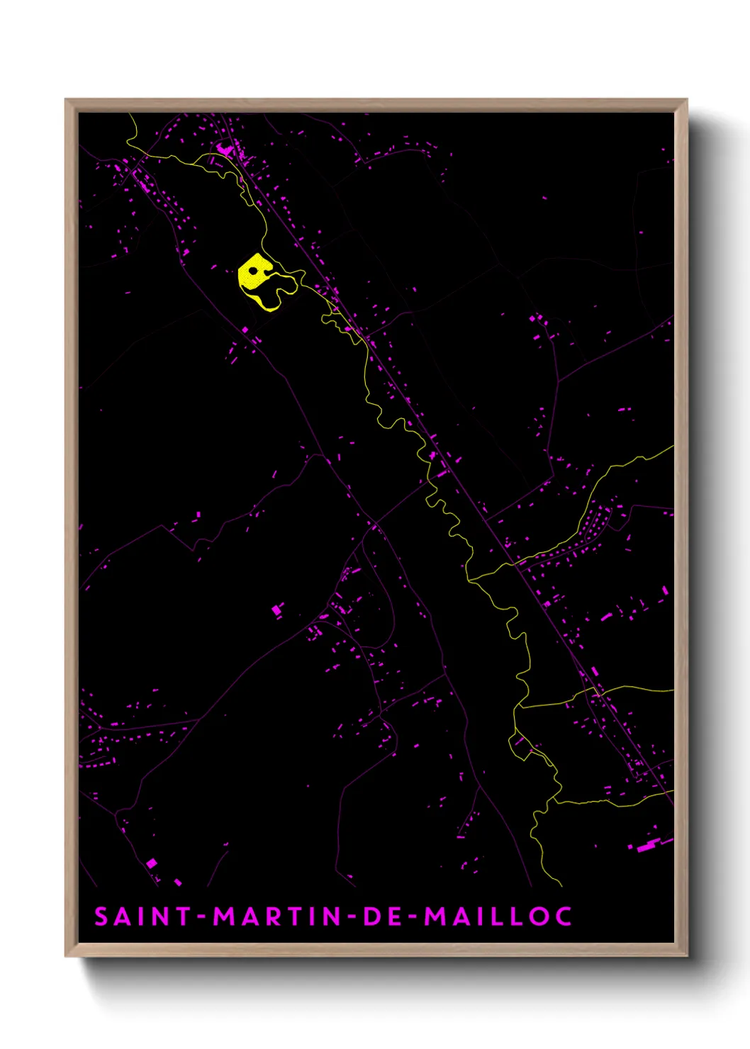 Une affiche de carte sur Saint-Martin-de-Mailloc