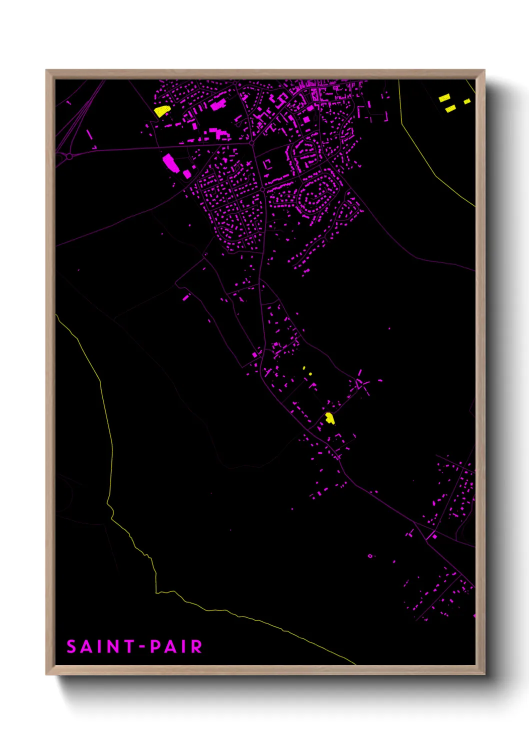 Une affiche de carte sur Saint-Pair