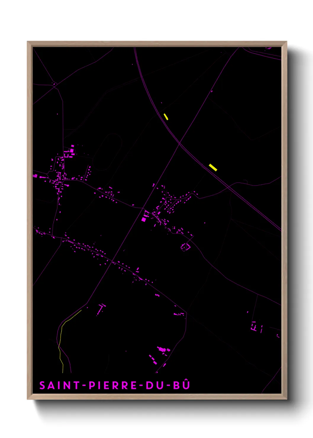 Une affiche de carte sur Saint-Pierre-du-Bû