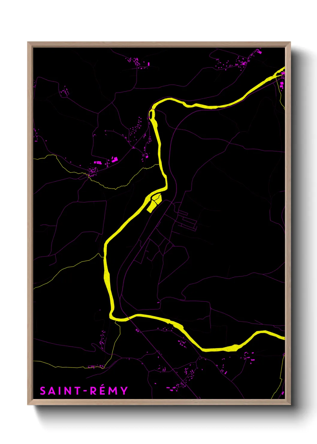 Une affiche de carte sur Saint-Rémy