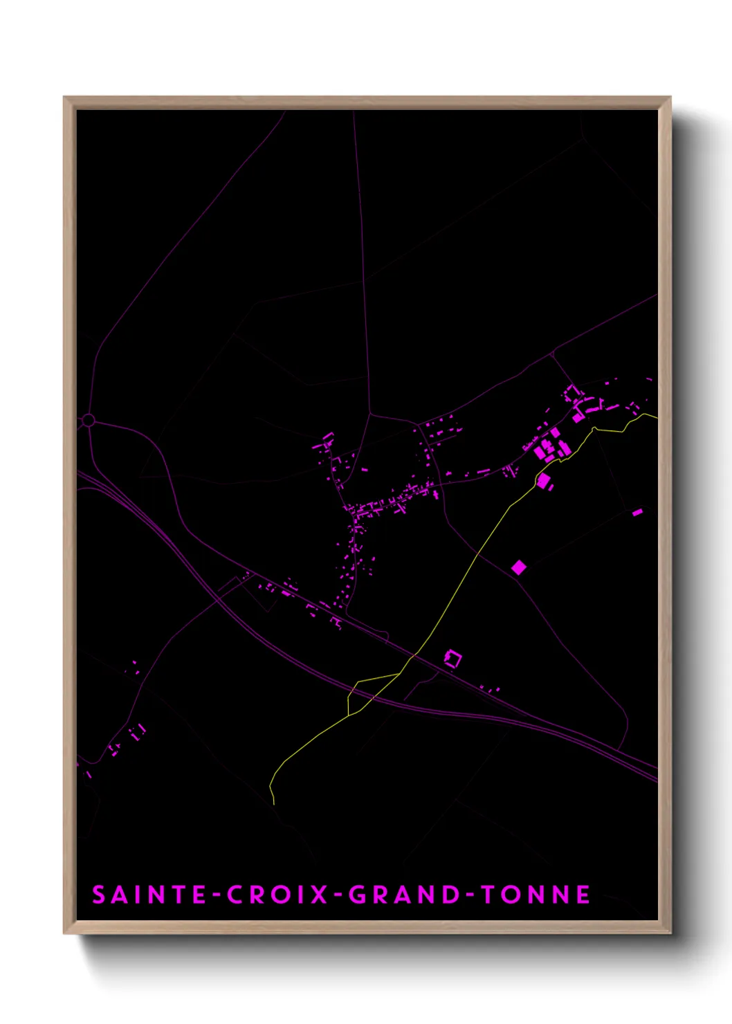 Un poster carteSainte-Croix-Grand-Tonne