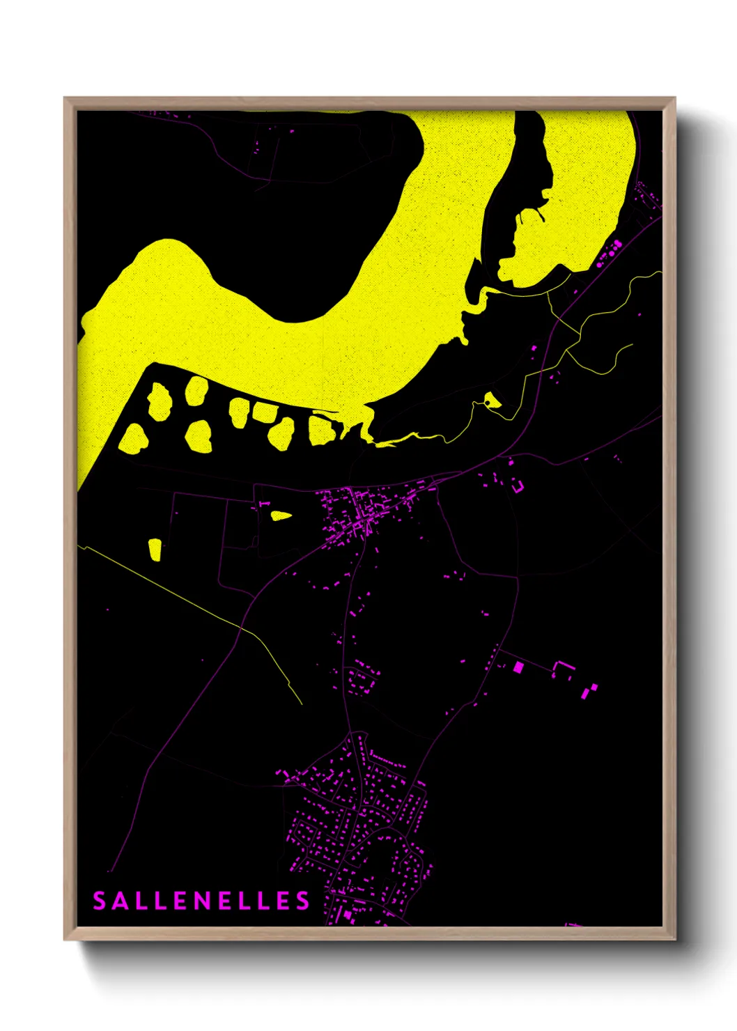 Une affiche de carte sur Sallenelles