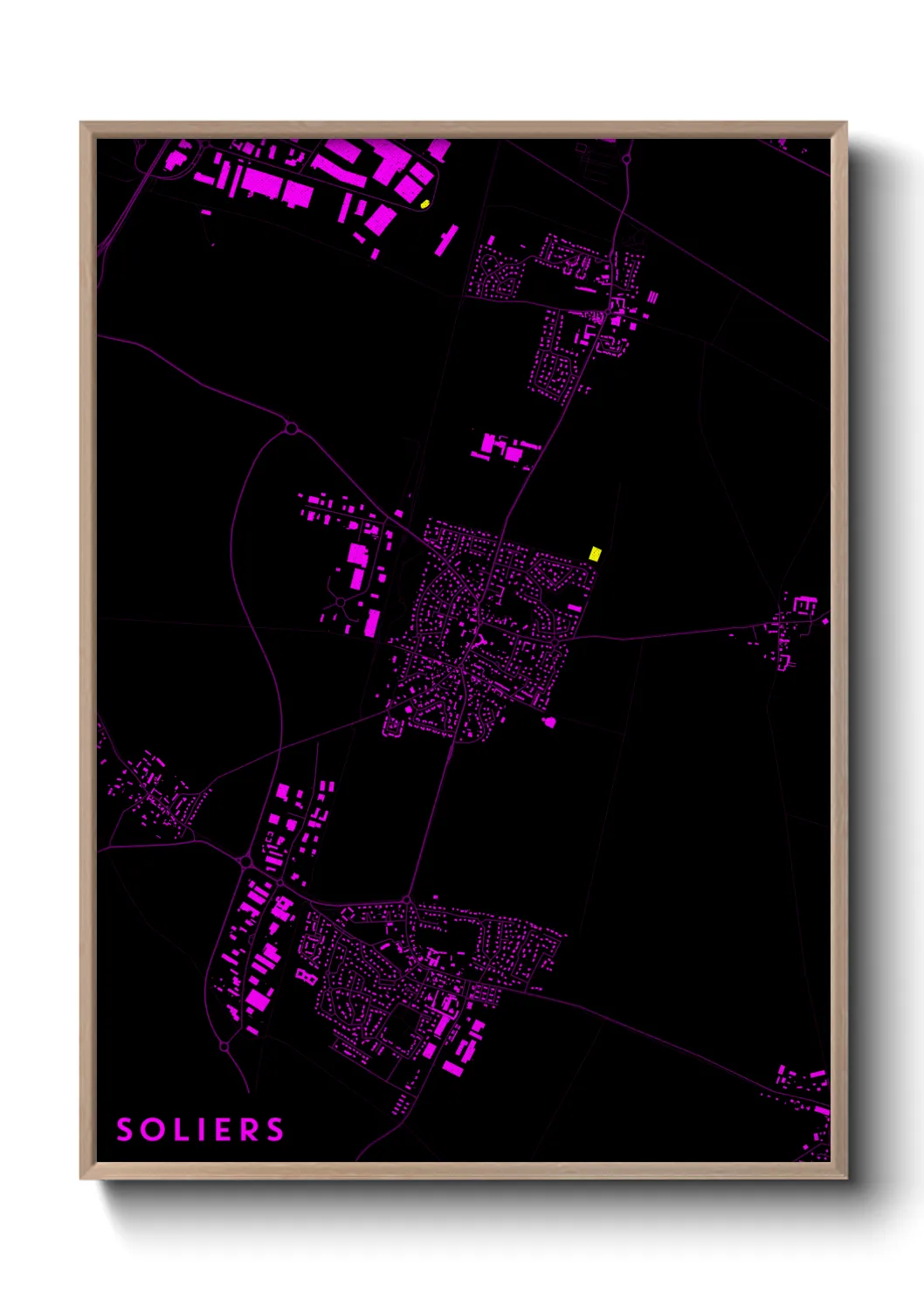 Une affiche de carte sur Soliers
