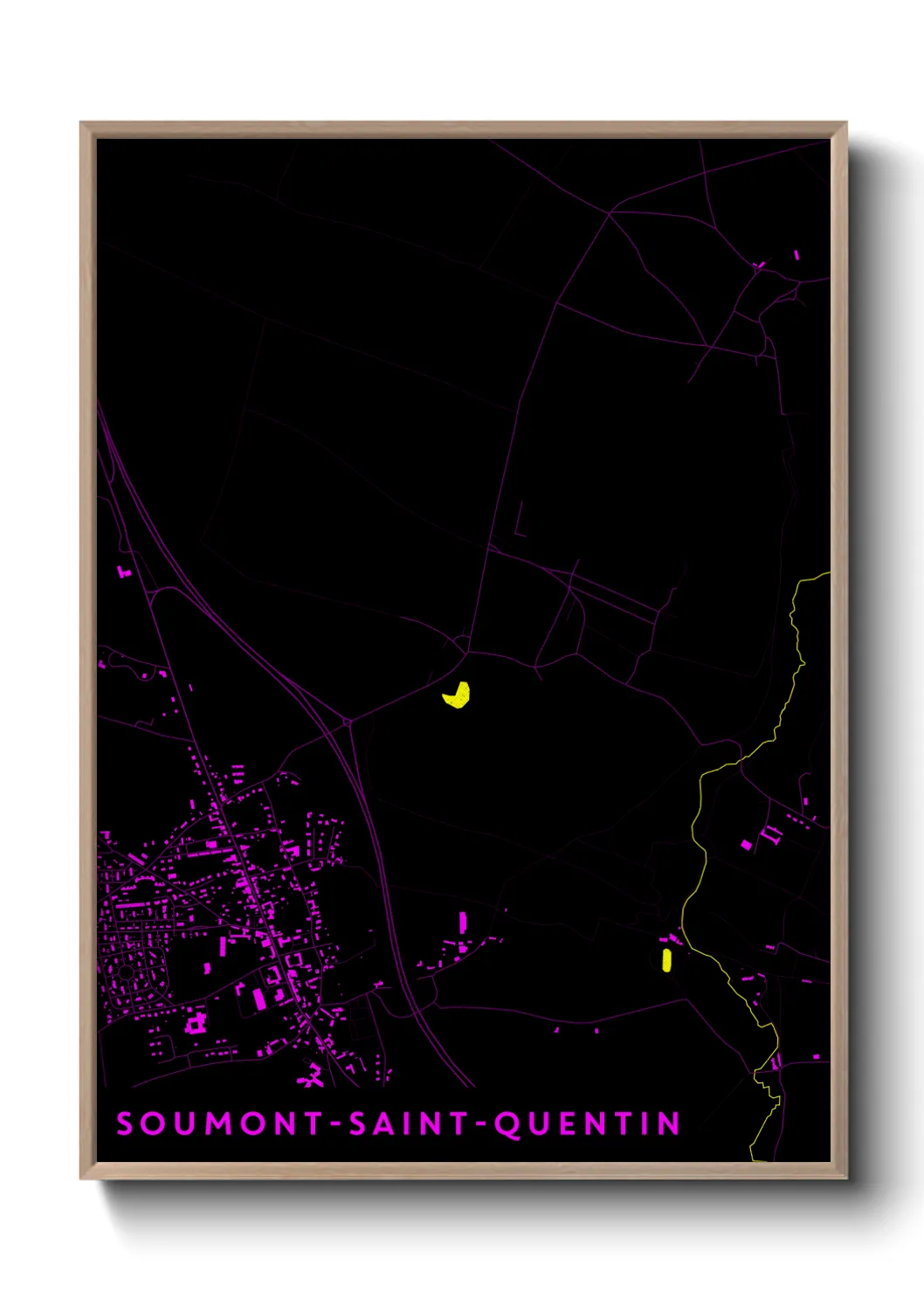 Une affiche de carte sur Soumont-Saint-Quentin