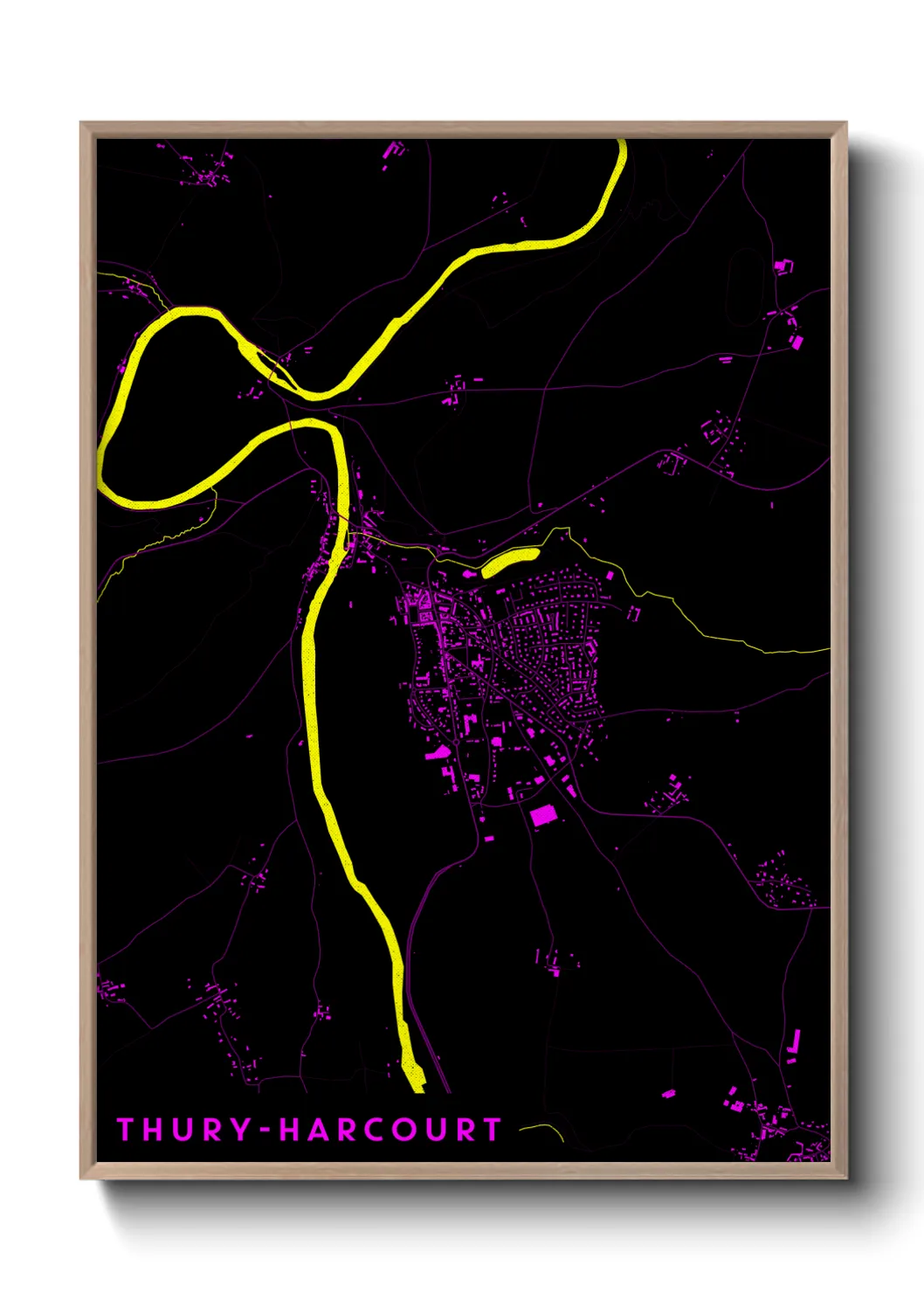 Une affiche de carte sur Thury-Harcourt
