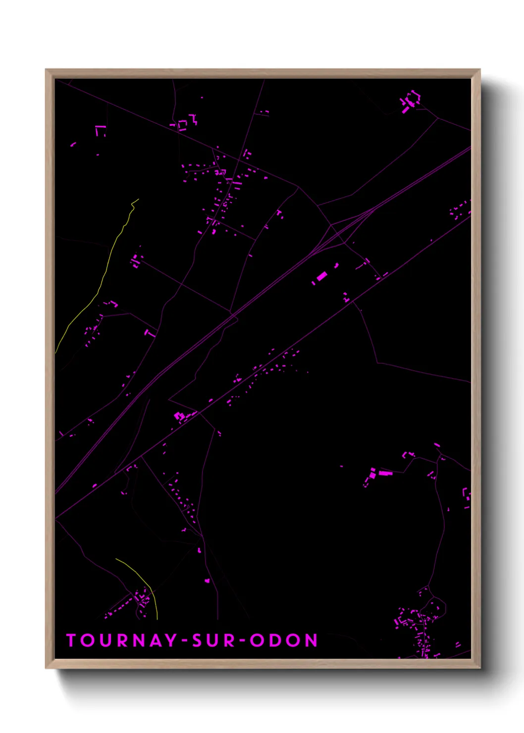 Une affiche de carte sur Tournay-sur-Odon