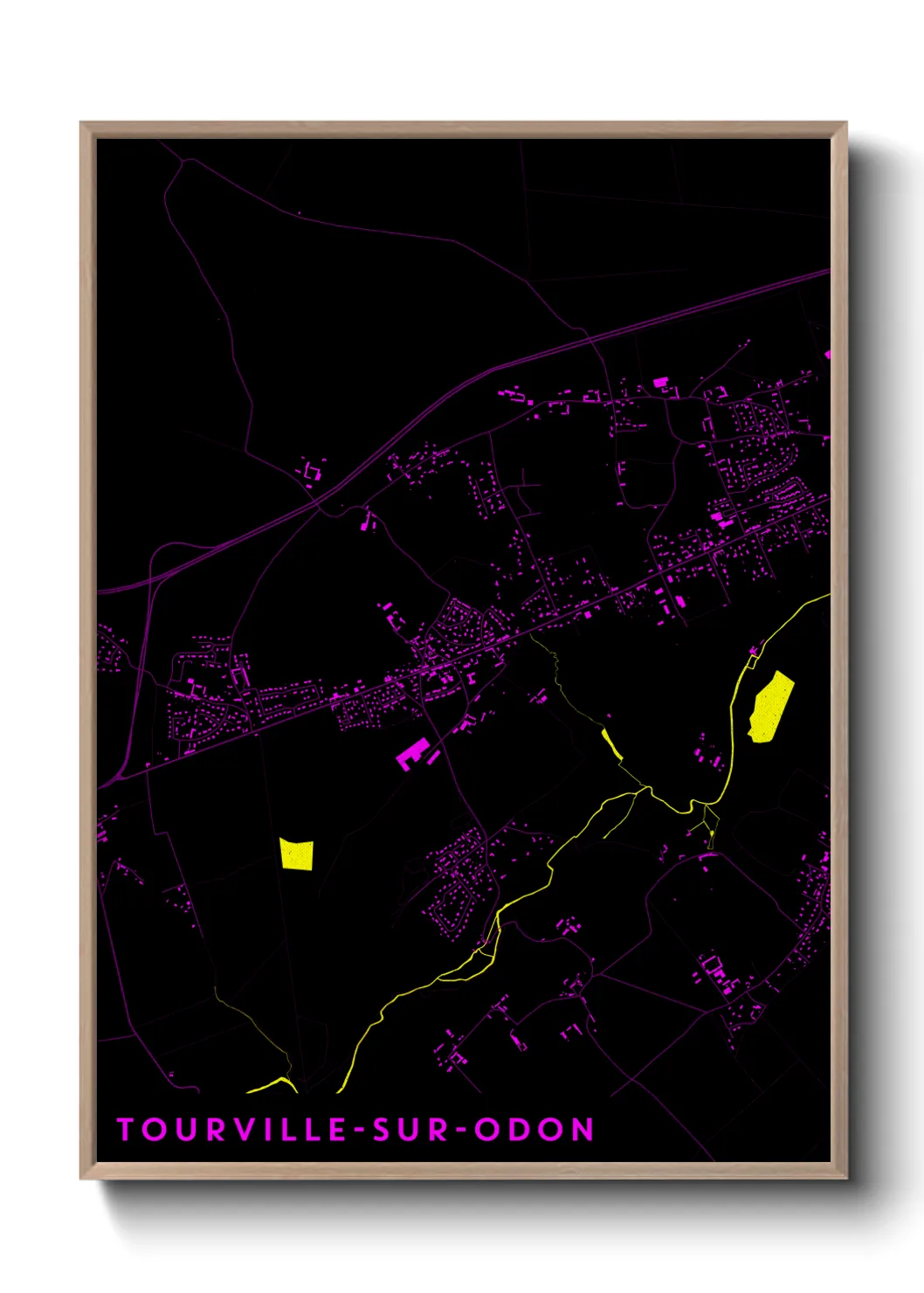 Une affiche de carte sur Tourville-sur-Odon