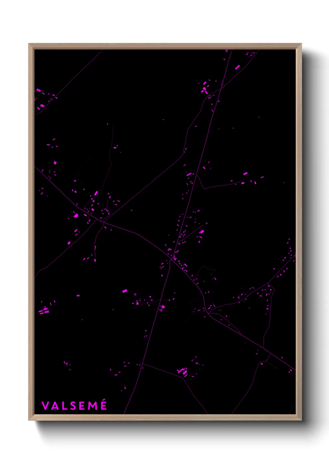 Une affiche de carte sur Valsemé