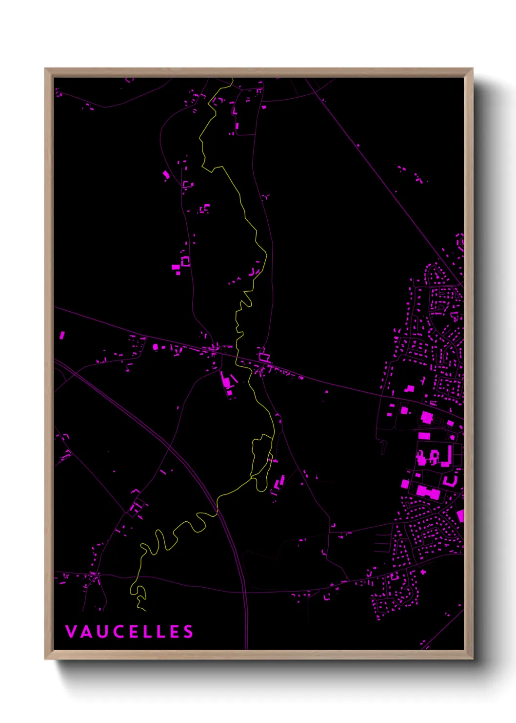Une affiche de carte sur Vaucelles