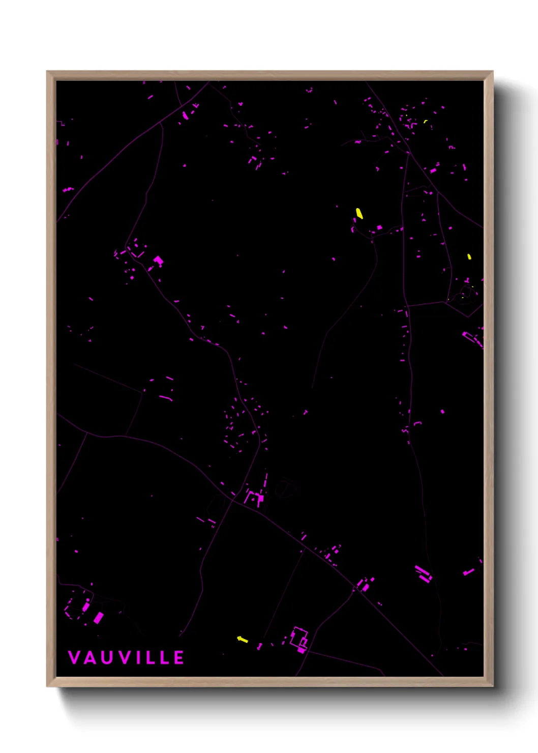 Une affiche de carte sur Vauville