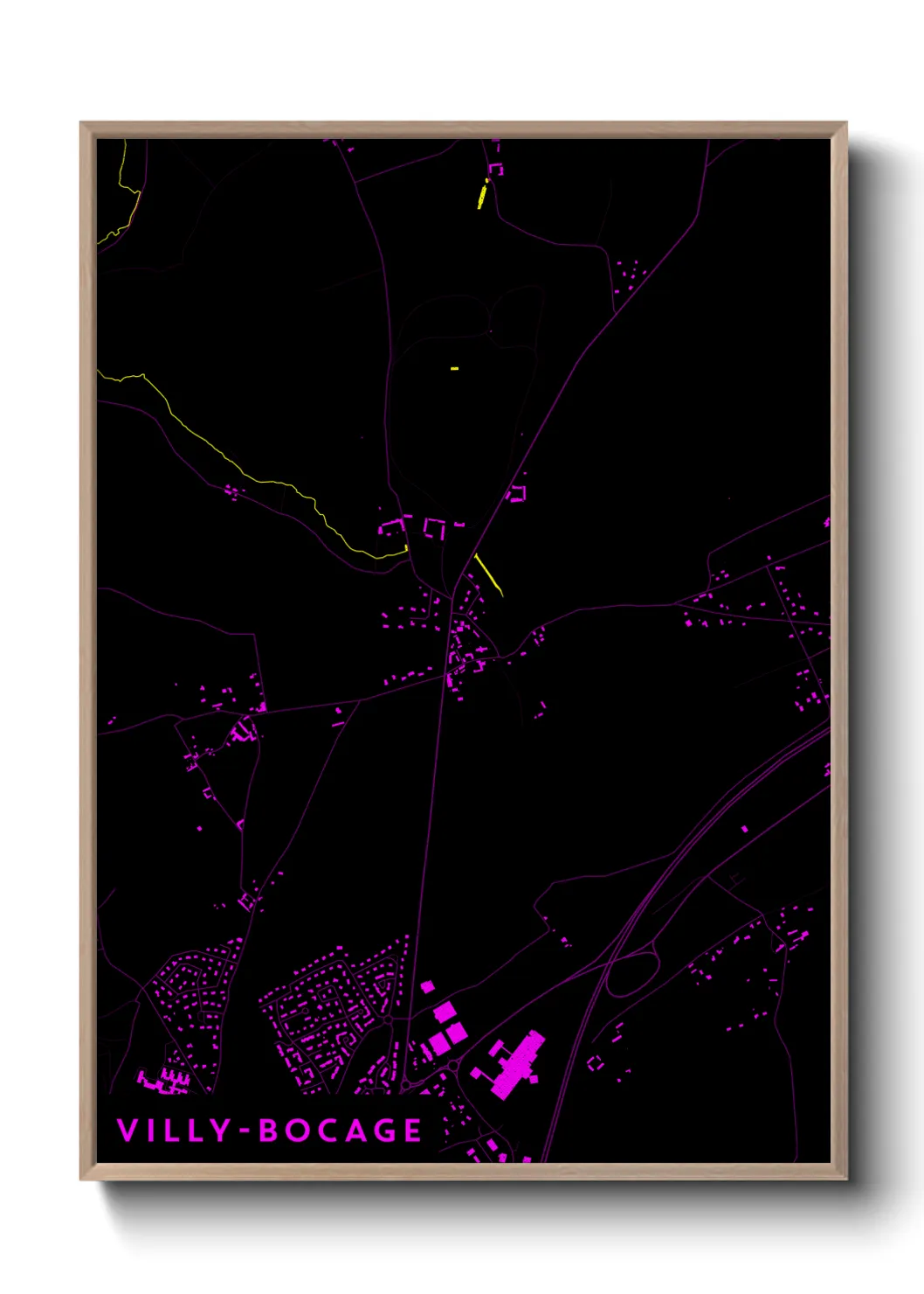 Une affiche de carte sur Villy-Bocage