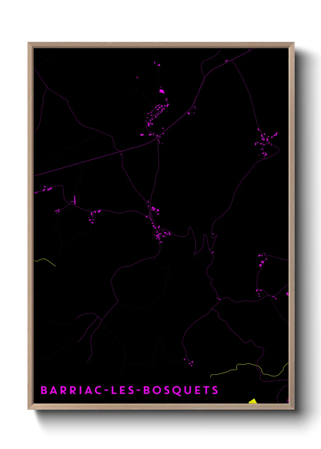 Une affiche de carte sur Barriac-les-Bosquets