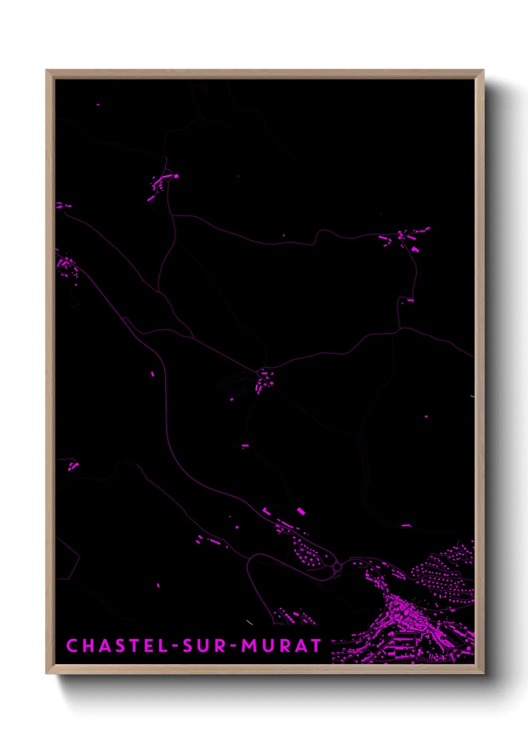 Une affiche de carte sur Chastel-sur-Murat