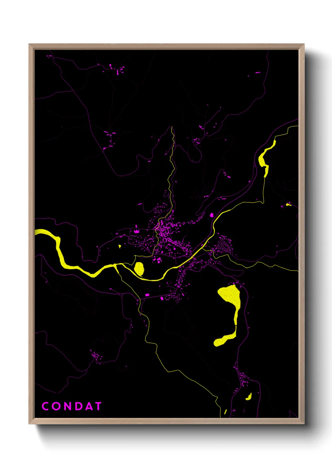 Une affiche de carte sur Condat