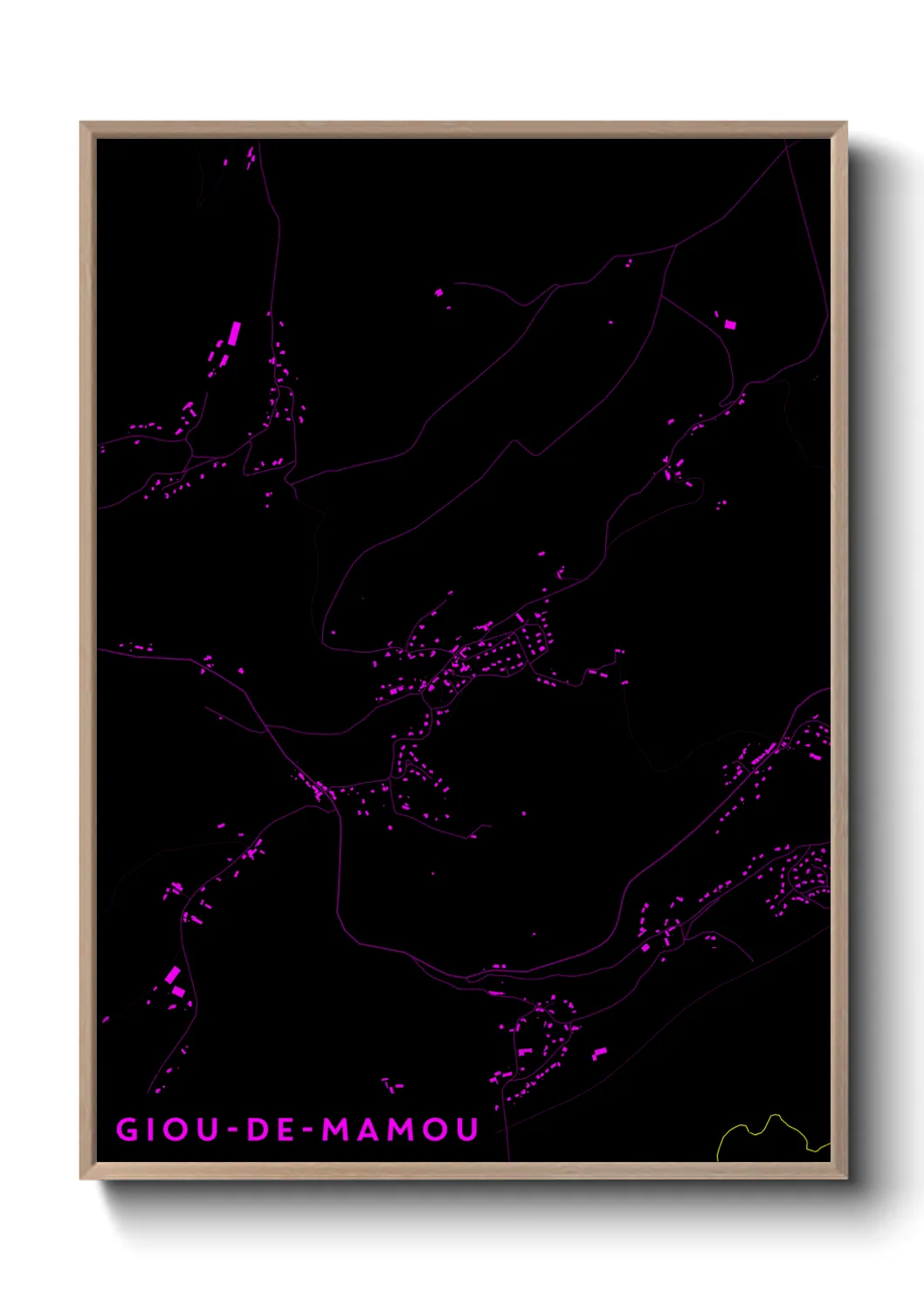 Une affiche de carte sur Giou-de-Mamou