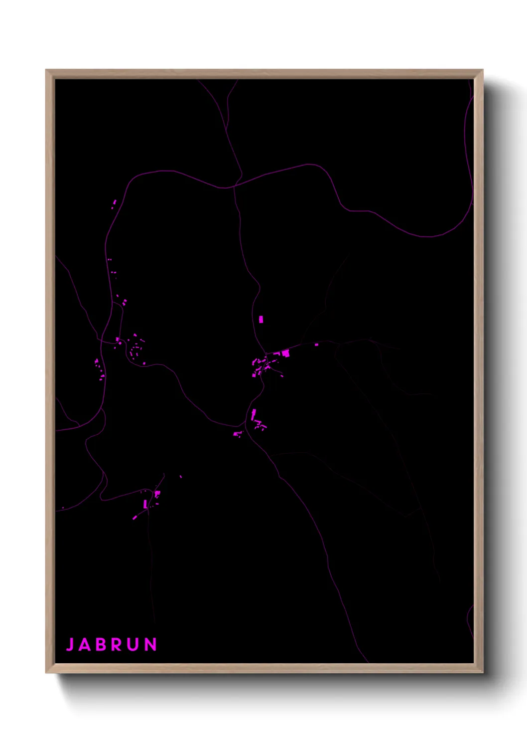 Une affiche de carte sur Jabrun