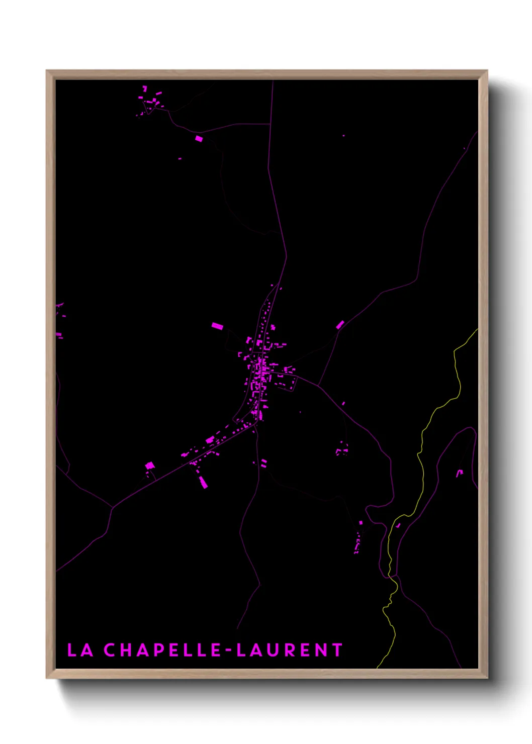 Une affiche de carte sur La Chapelle-Laurent