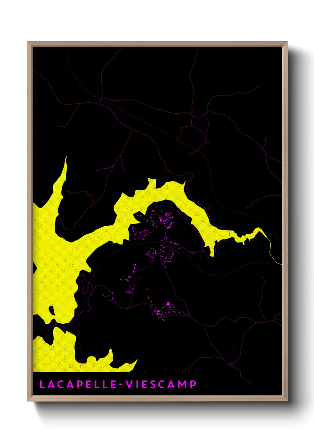 Une affiche de carte sur Lacapelle-Viescamp